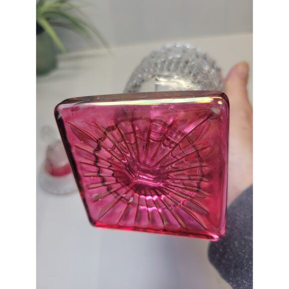 Westmoreland Glass Ruby Flashed English Hobnail Urn or Candy Dish - Picture 3 of 4